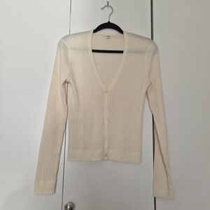 Uniqlo Ribbed Vneck Wool Cardigan
